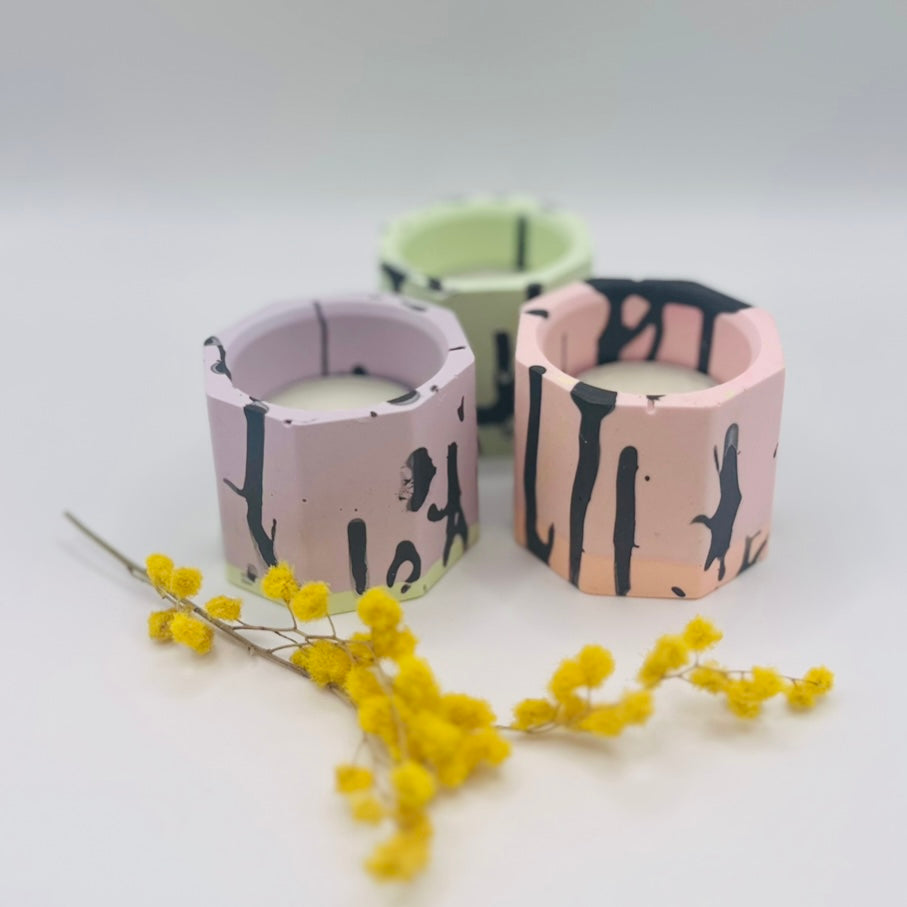 Tea light set - Graffiti - Pastel