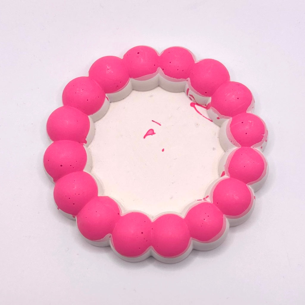 Tray - Big Bubbles - Neon - Pink & White