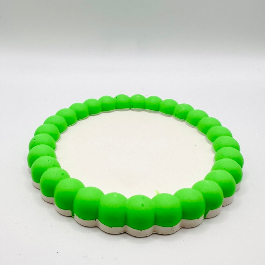 Tray - Small Bubbles - Neon - Green & White