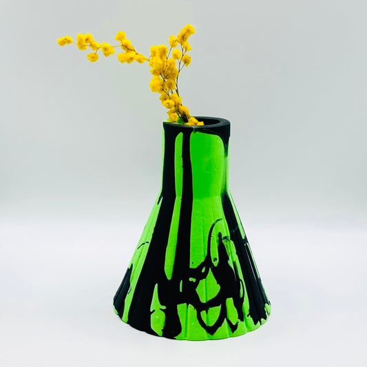 Vase - Graffiti - Black & Green