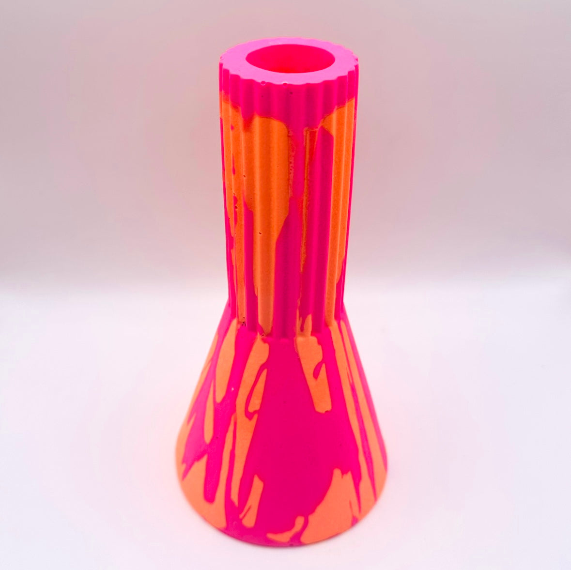 Vase - Tall - Graffiti - Pink & Orange