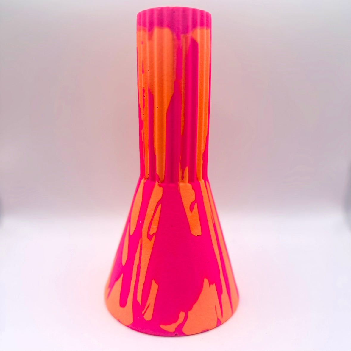 Vase - Tall - Graffiti - Pink & Orange