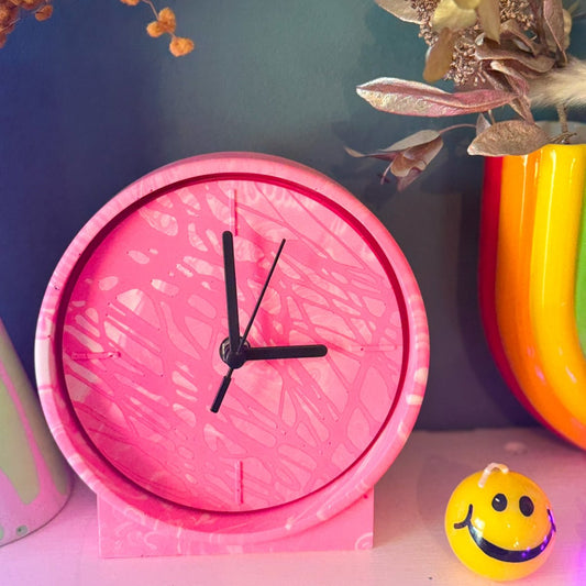 Clock - Neon Pink