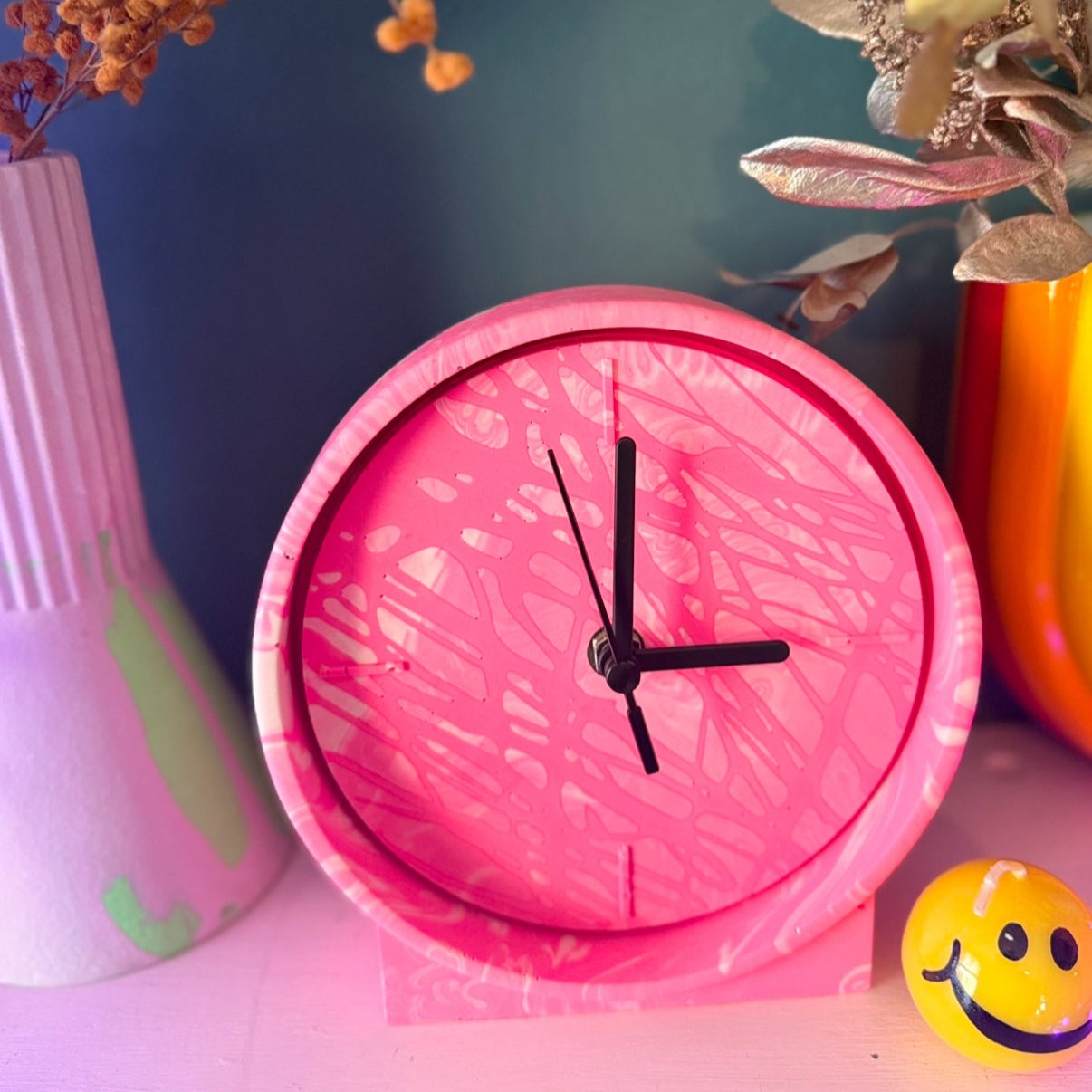 Clock - Neon Pink