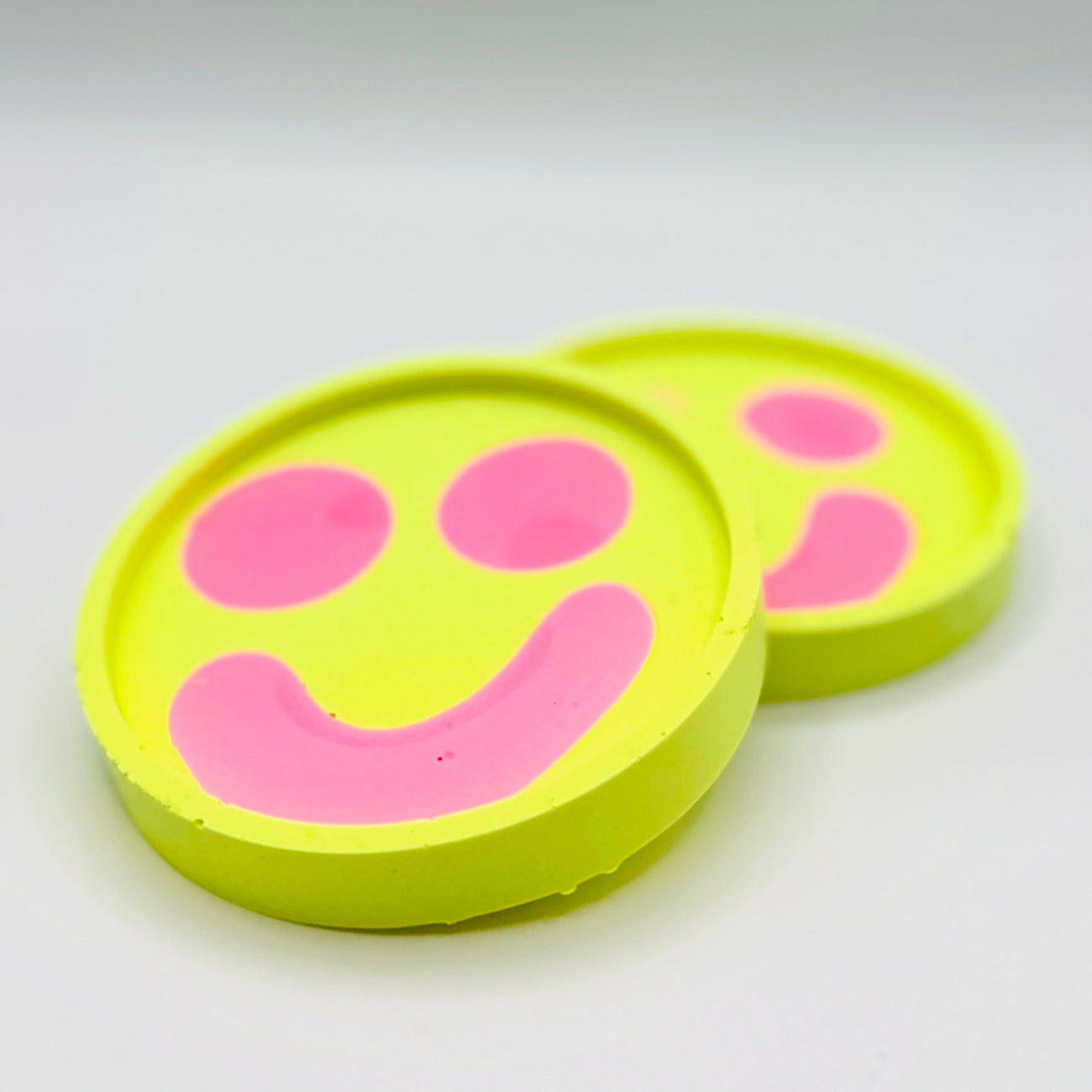 Coaster Set - Smiley - Yellow & Pink