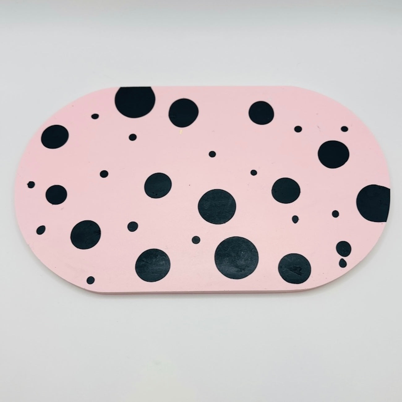 Oval Tray - Pink Dots