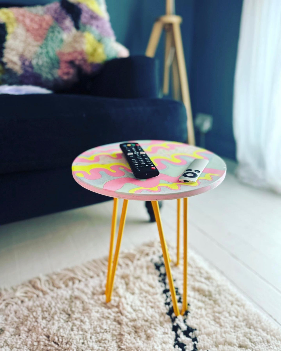 Side Table - Pinkwave