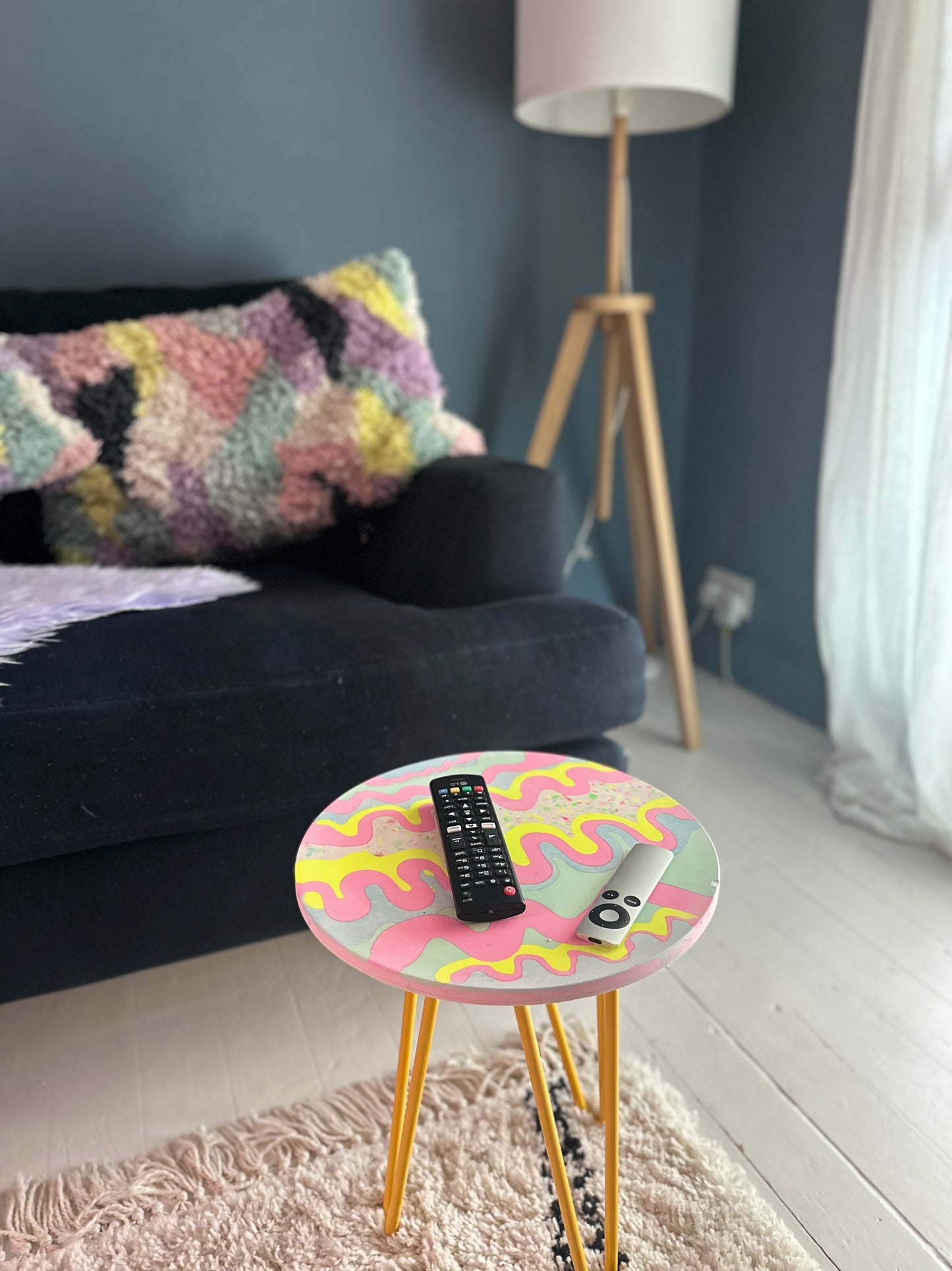 Side Table - Pinkwave