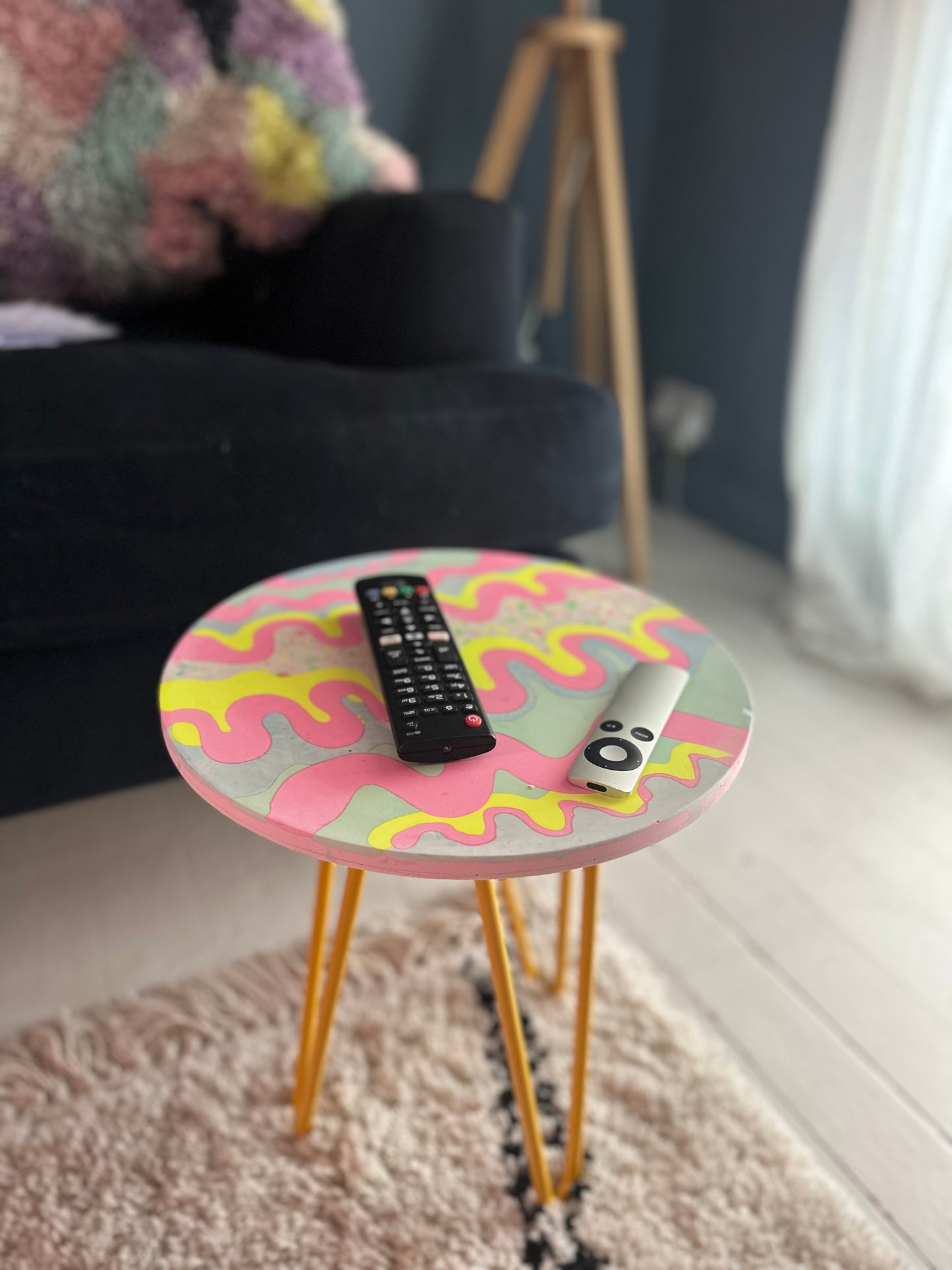 Side Table - Pinkwave