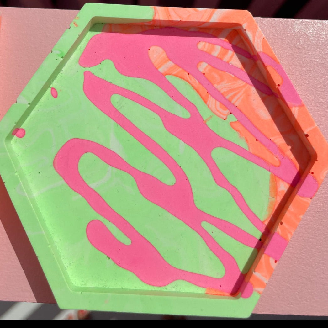 Coaster - Hex/Square (2 pieces) - Graffiti 12