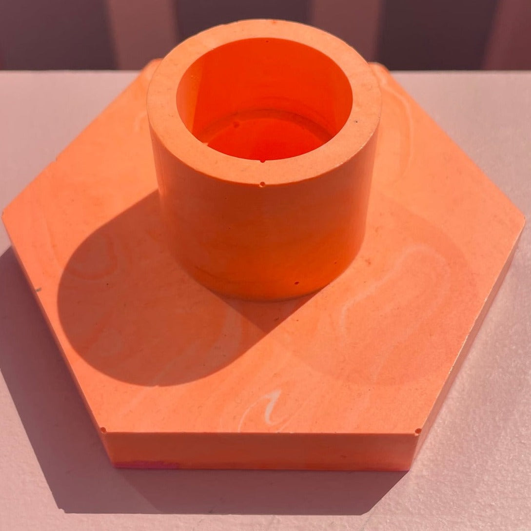 Candle holder - Neon - Orange