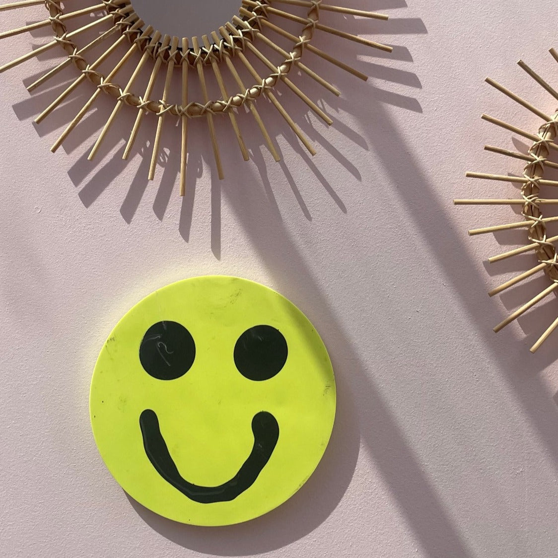 Smiley Wall Hanging - Neon - Yellow