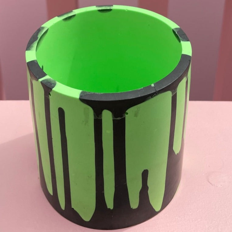 Pot - Graffiti - Green & Black