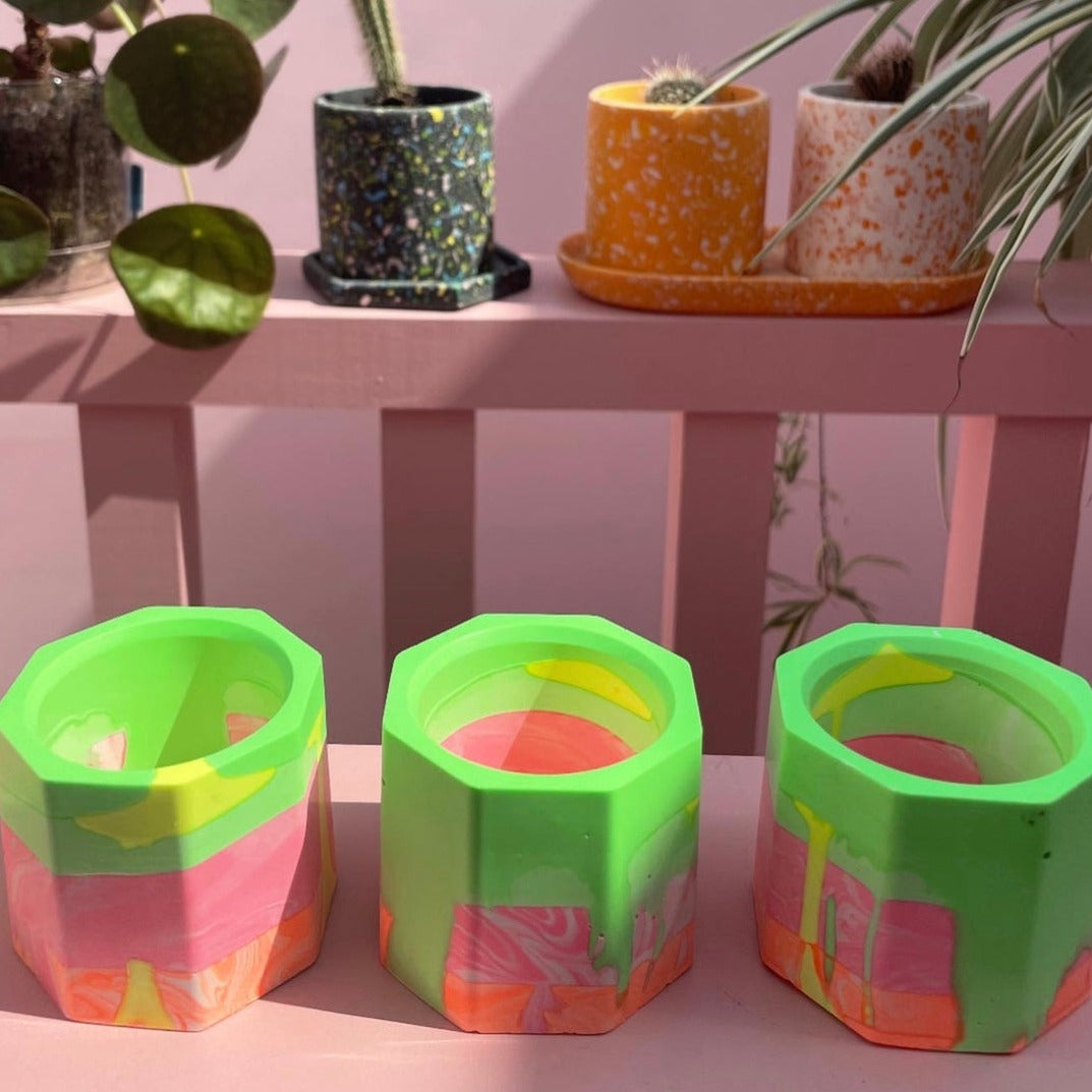 Tea light set - Neon - Mix