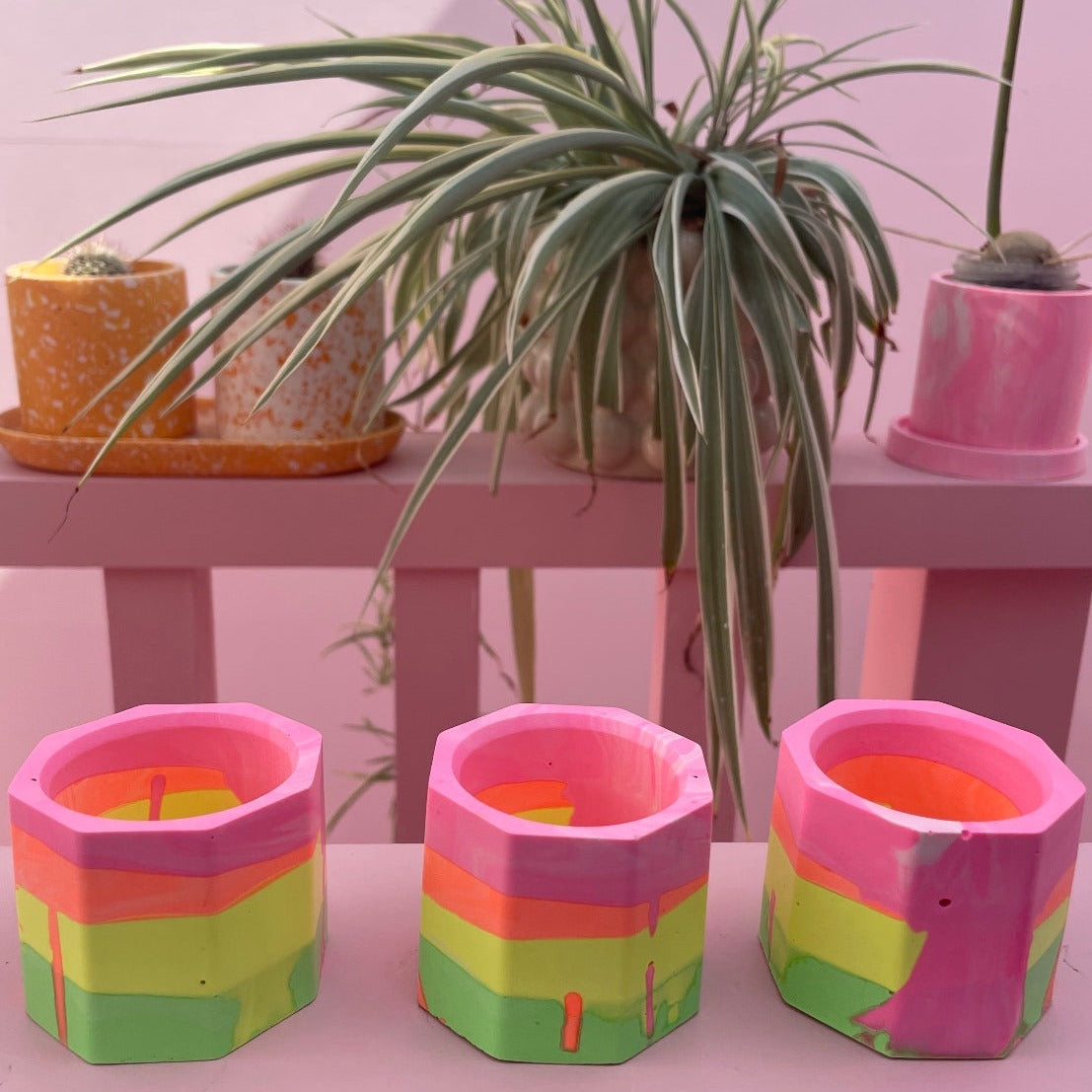 Tea light set - Neon - Mix