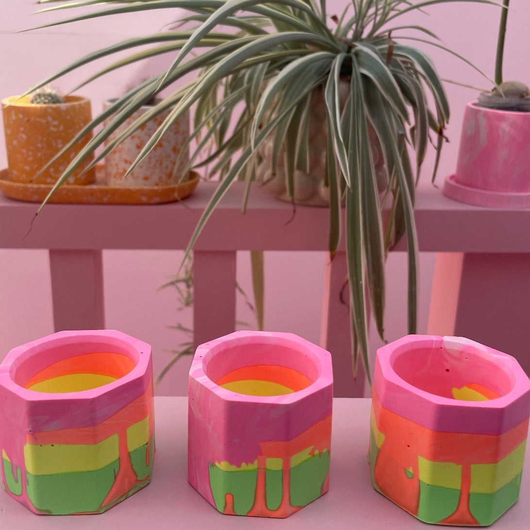 Tea light set - Neon - Mix