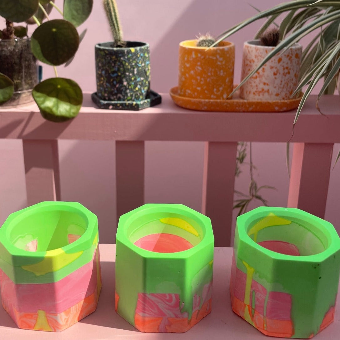 Tea light set - Neon - Mix