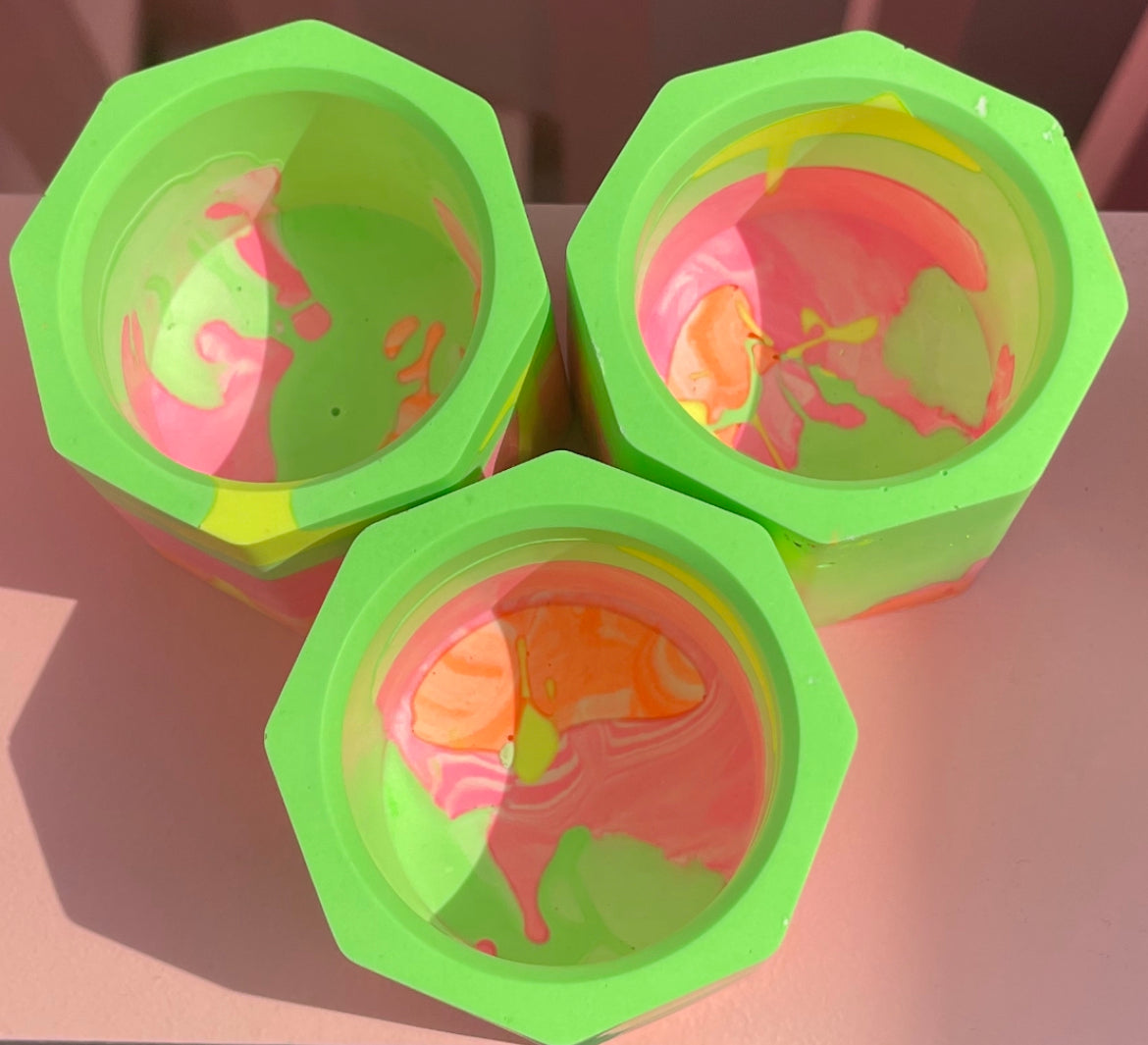 Tea light set - Neon - Mix