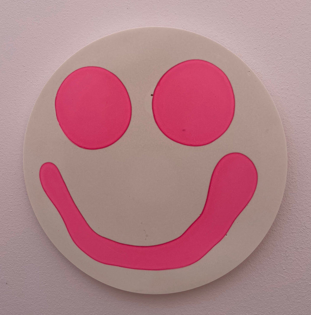 Smiley Wall Hanging - Pale Pink - READY TO SHIP