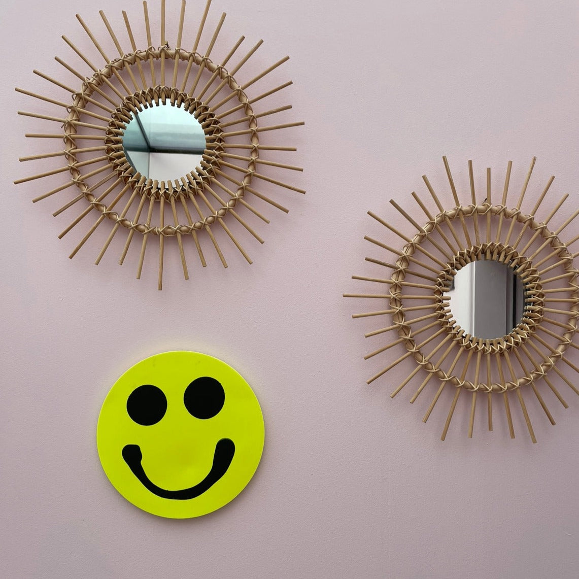 Smiley Wall Hanging - Neon - Yellow