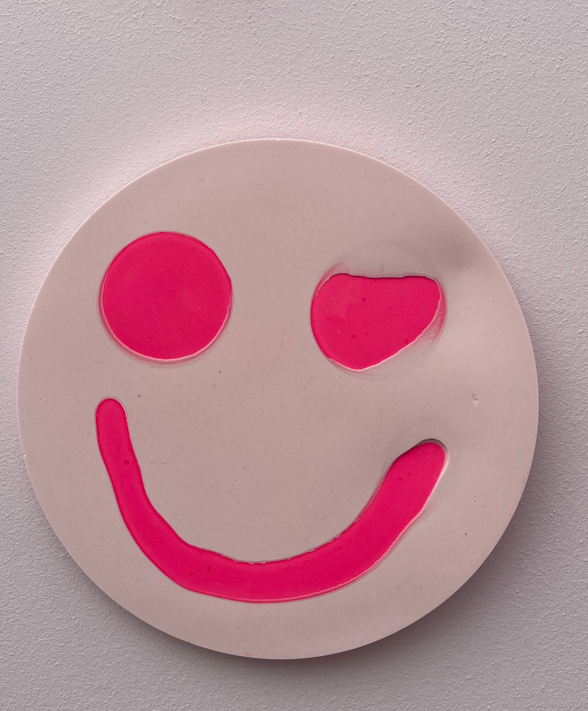 Smiley Wall Hanging - Pale Pink - READY TO SHIP
