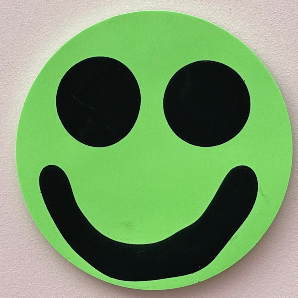 Smiley Wall Hanging - Neon Green - READY TO SHIP