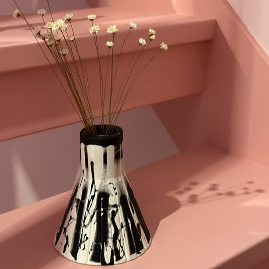 Vase - Graffiti - Black & White