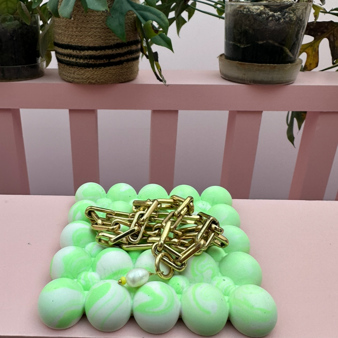 Tray - Bobble - Graffiti - Green & White