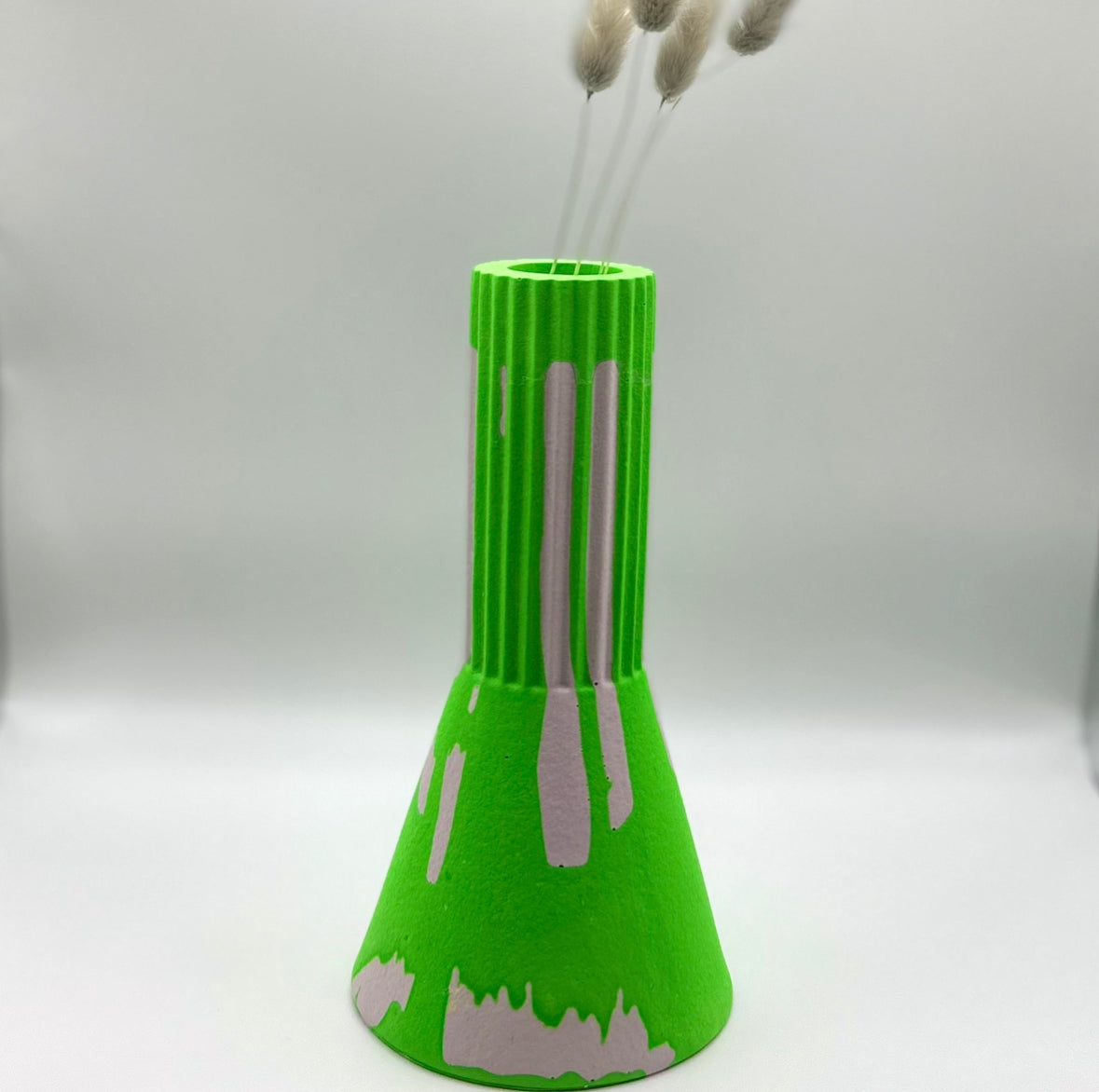 Vase - Tall - Graffiti - Green & Lilac