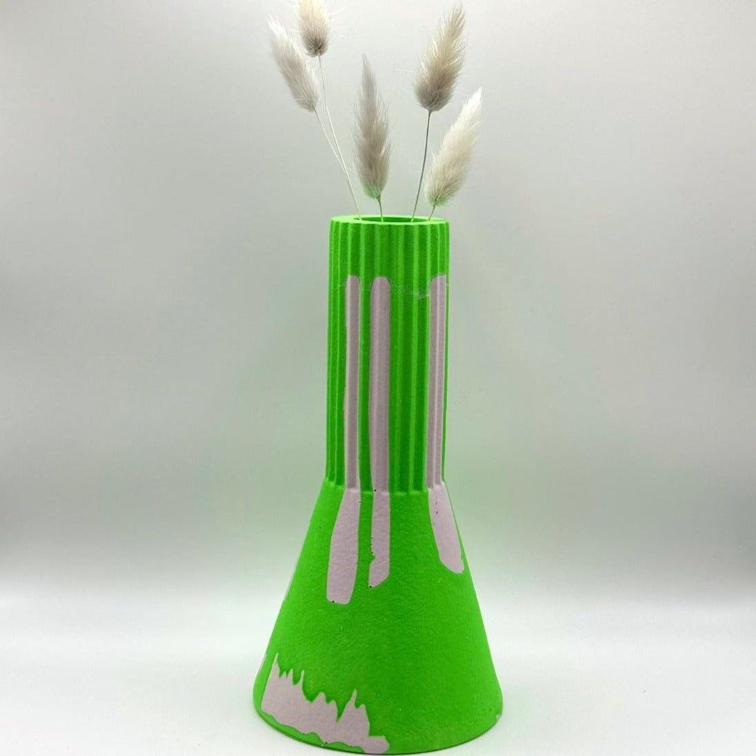 Vase - Tall - Graffiti - Green & Lilac