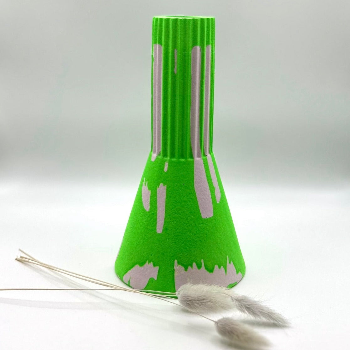 Vase - Tall - Graffiti - Green & Lilac