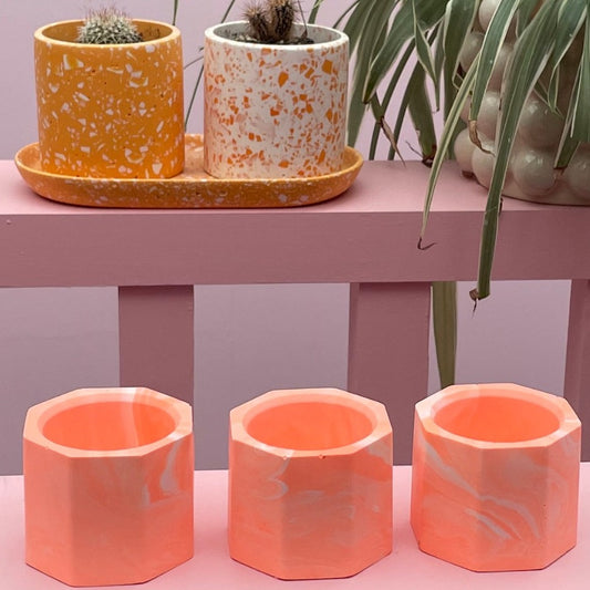 Tea light set - Neon - Orange