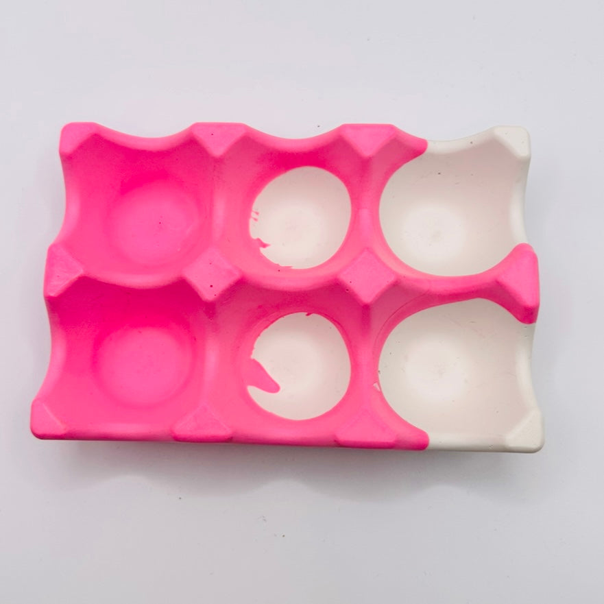 Egg Tray - Pink & White