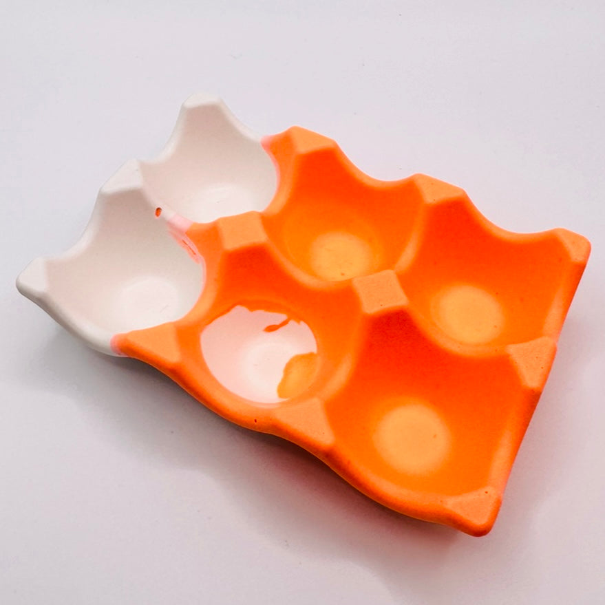 Egg Tray - Orange & White