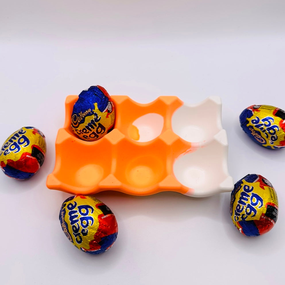 Egg Tray - Orange & White