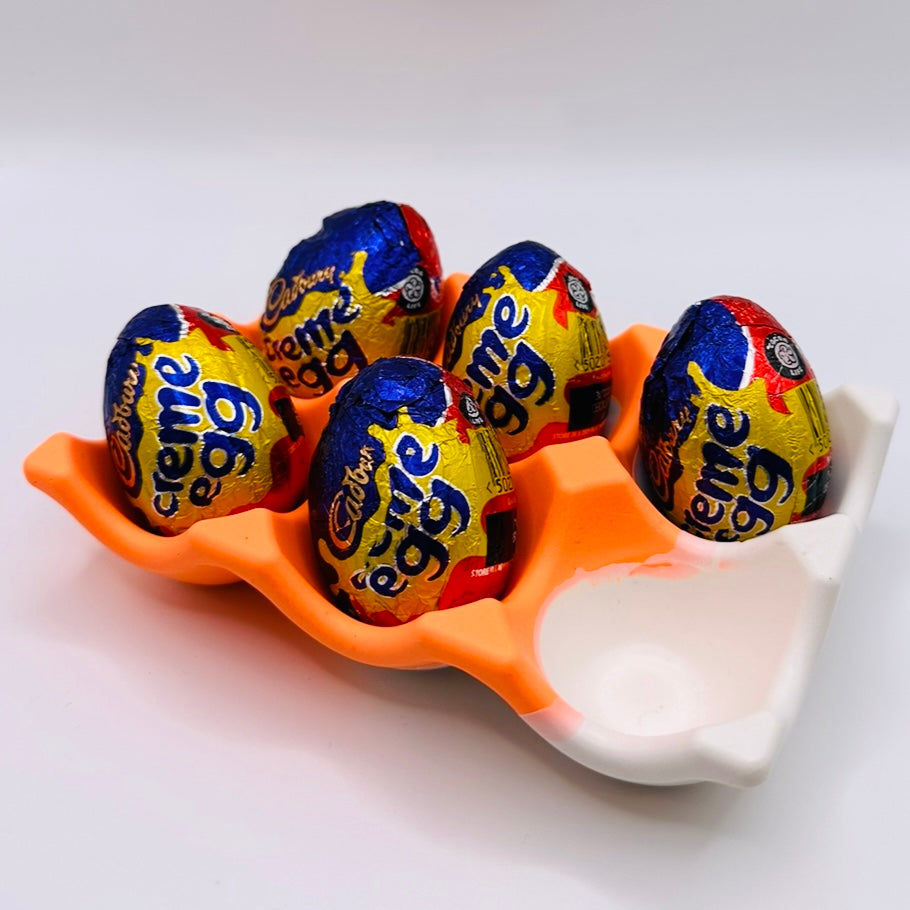 Egg Tray - Orange & White