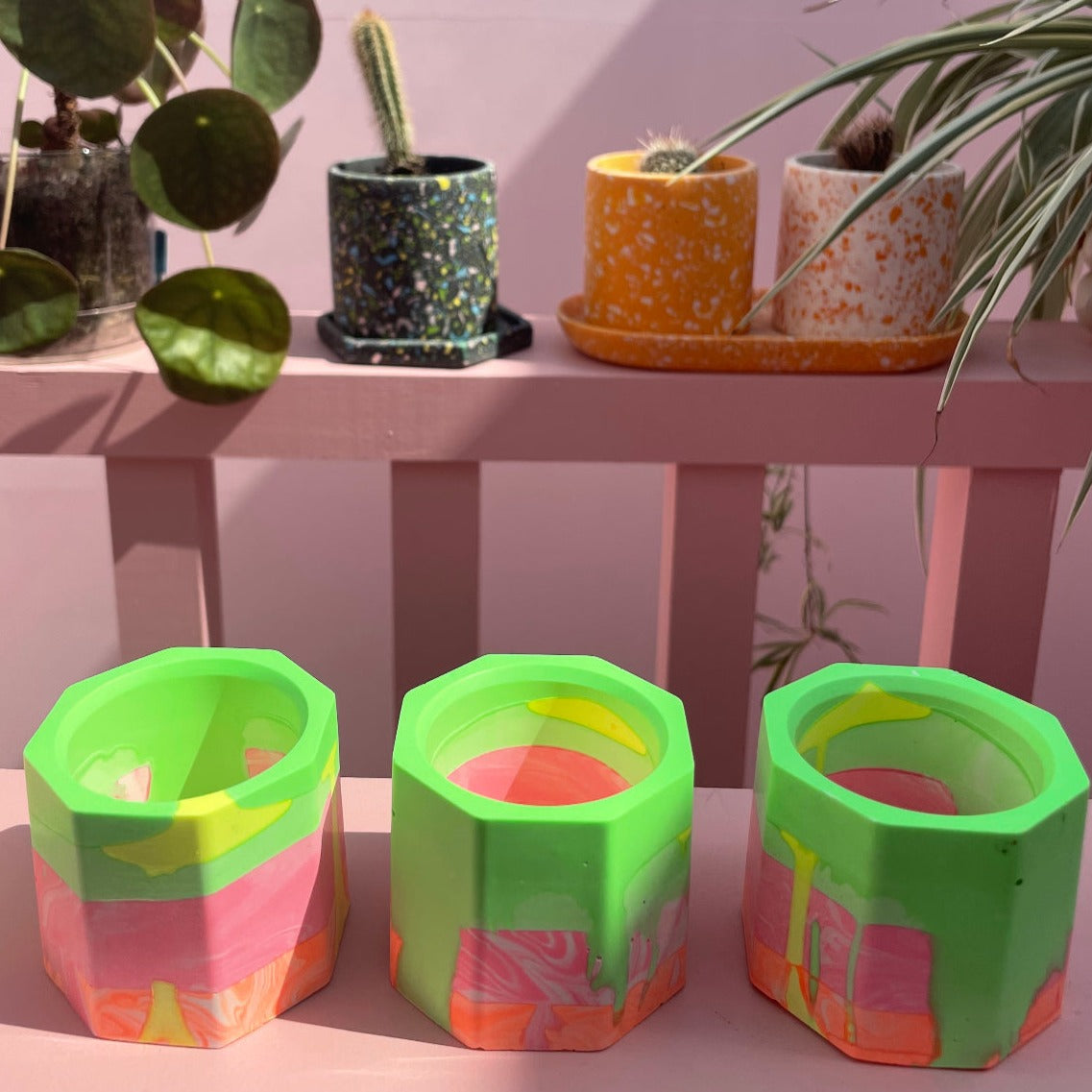 Tea light set - Neon - Mix