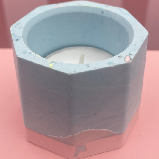 Tea light holder - tie dye 5