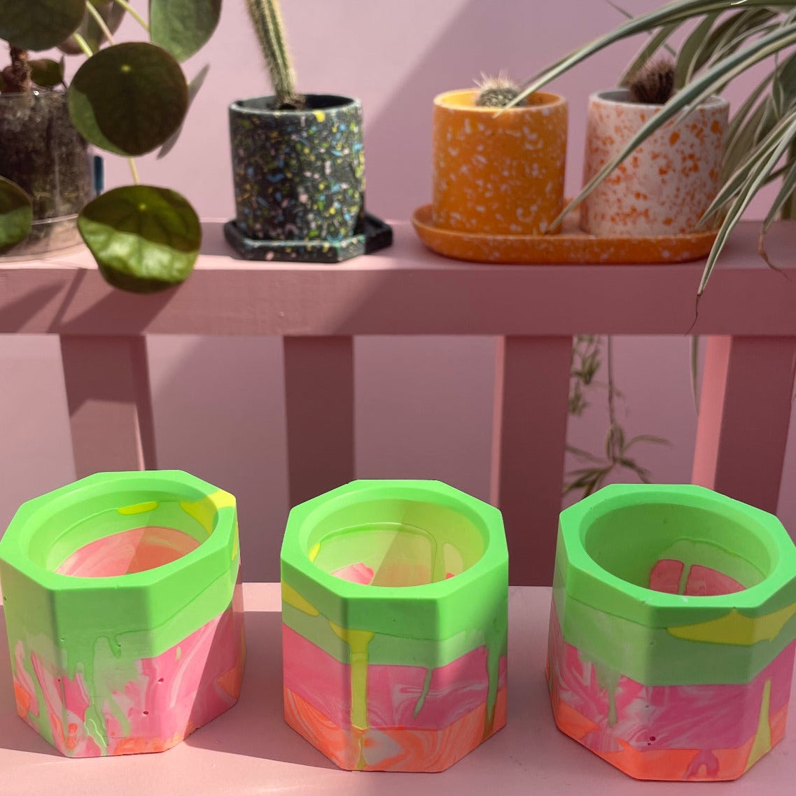 Tea light set - Neon - Mix