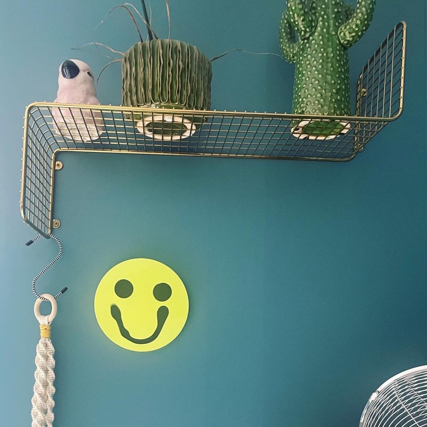 Smiley Wall Hanging - Neon - Yellow